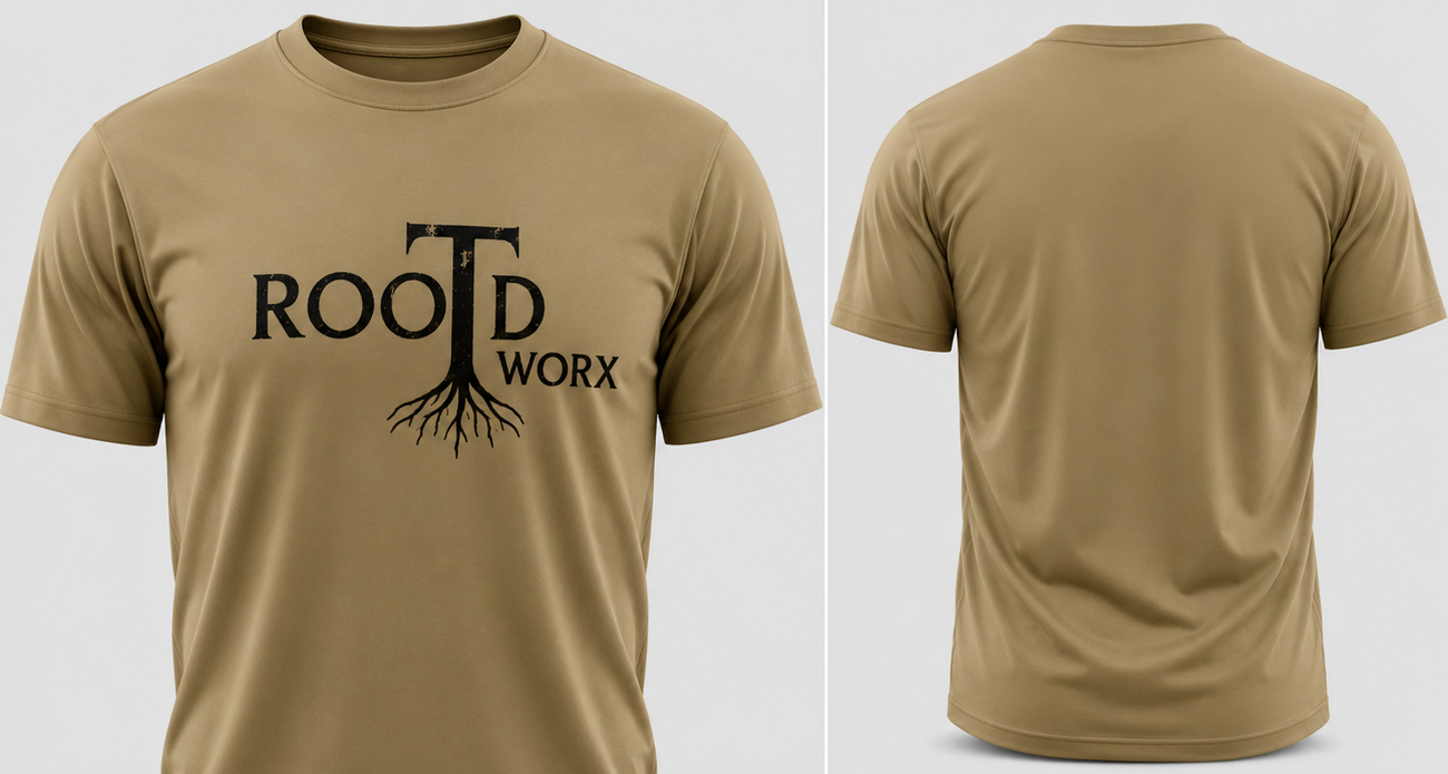 Custom Tan Performance T-Shirt