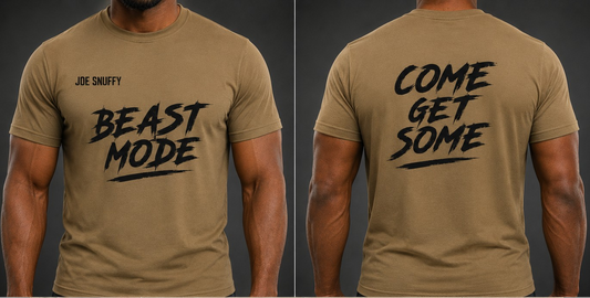 Custom Tan  Performance T-Shirt