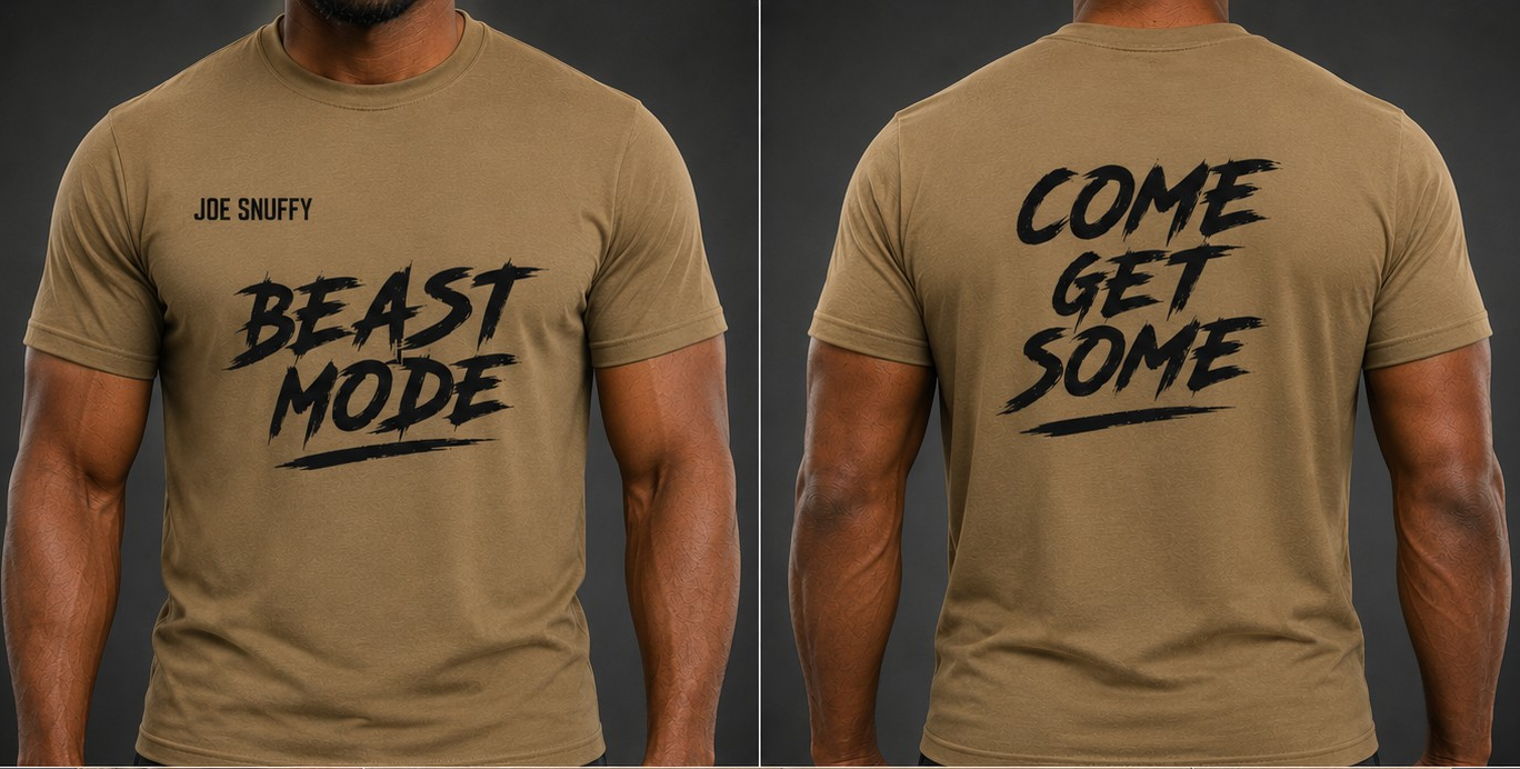Custom Tan  Performance T-Shirt